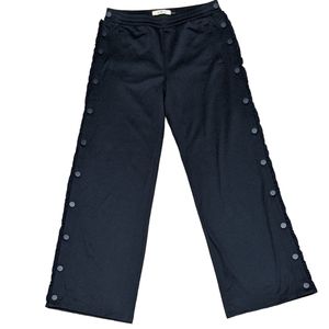 Tory Burch Sport Ruffle tear away track pants Navy athleisure comfy snap size L